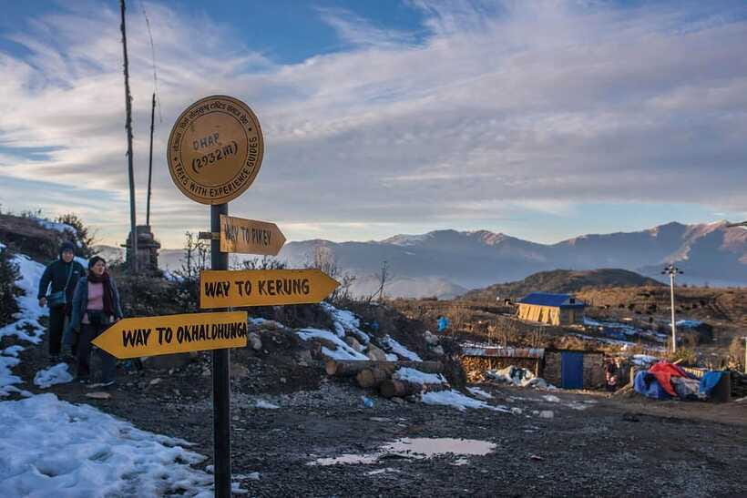 4 Days Pikey Peak Trek : The Best View of Mt Everest - Day 1: Dhap Bazaar to Jhapre (2,820 m) — Villages, Monasteries, and First Views