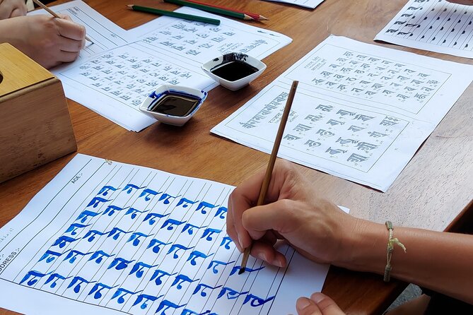 Discover Ranjana Lipi the Traditional Newari Script - The Food Plan: Sagun Welcome Snacks and Samay Baji Lunch