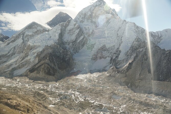 Everest base camp flight over by Helicopter from Kathmandu - The Syangboche Marg stop and optional breakfast views