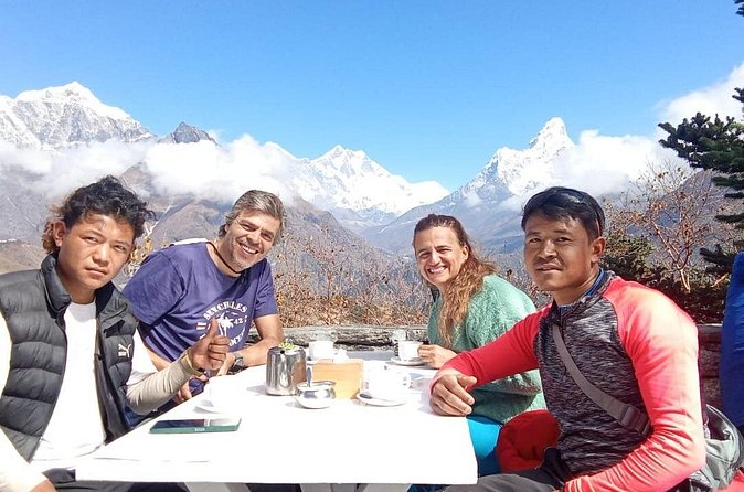 Everest Base Camp Trek Via Gokyo Lake and Cho La Pass - Namche Bazaar and the Everest first glimpse