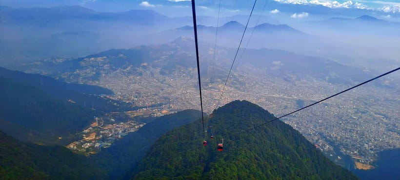 Kathmandu: Chandragiri cable car & Swayambhunath Tour - Swayambhunath Monkey Temple: stairs, stupa views, and staying comfortable