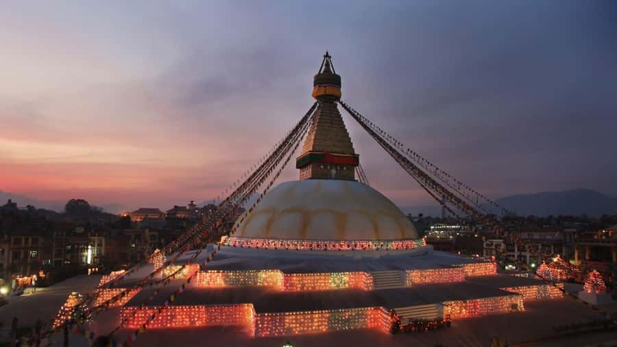 Kathmandu: Full-Day Budget Bus Tour of Kathmandu Valley - Getting on the Pink Bus in Thamel: timing and meeting point