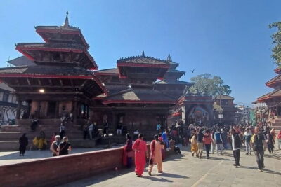 Oldest Local Market Walking Tour With Living Goddess Kumari - Starting point in Thamel: the Chhaya Devi Complex main gate