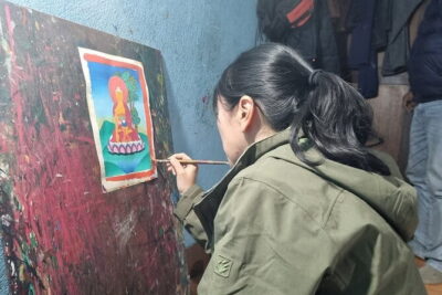 Thangka Painting Workshop - Your 12:45 pm flow: pickup, workshop time, and taking your piece home